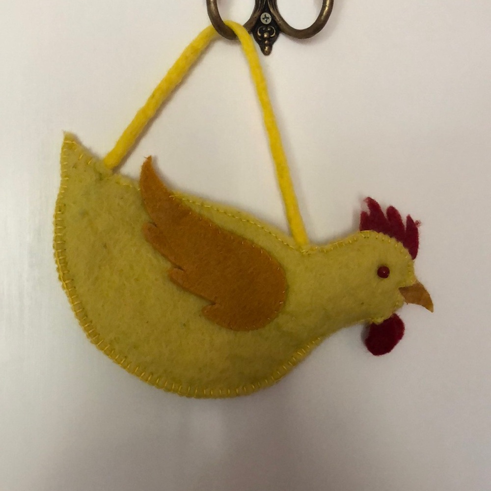 Crazy chicken lady felted bag